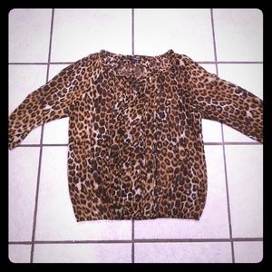 Express| Leopard 3/4 sleeve blouse